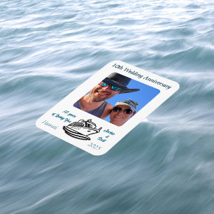 Huwelijksjubileum FOTO Cruise PERSONALISEER Magneet