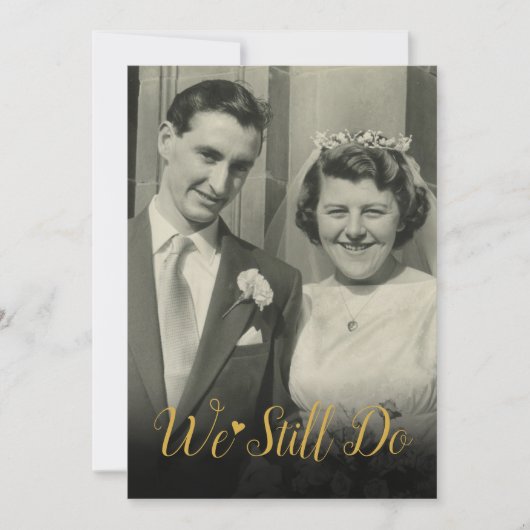 Huwelijksjubileum Foto Elke Jaar Doen We Nog Steed Kaart (Voorkant)