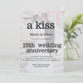 Huwelijksjubileum Foto Moderne Chic Uitnodiging (Staand voorkant)