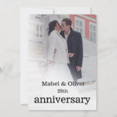 Huwelijksjubileum Foto Moderne Chic Uitnodiging (Achterkant)