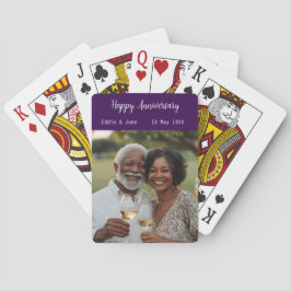 Huwelijksjubileum Foto Moderne Pokerkaarten Auberg