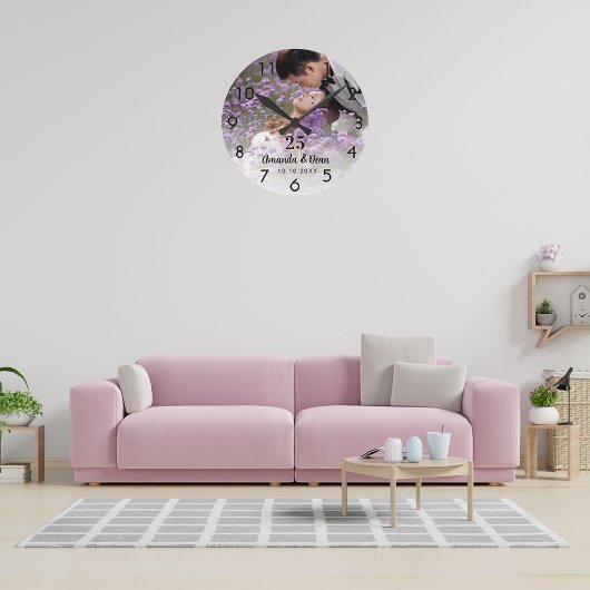 Huwelijksjubileum foto ronde klok