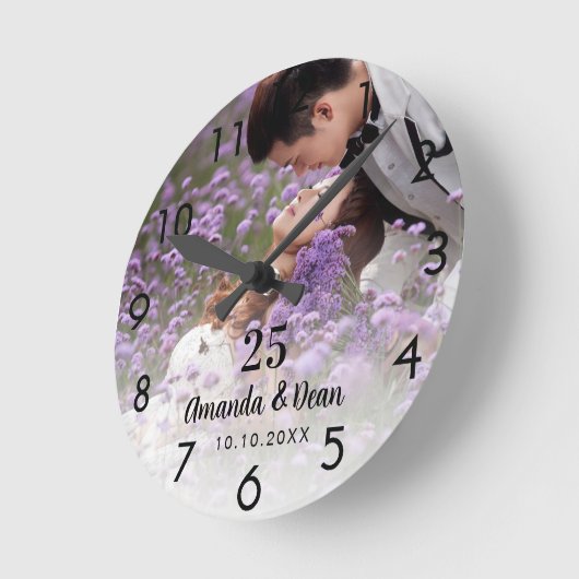 Huwelijksjubileum foto ronde klok (Hoek)