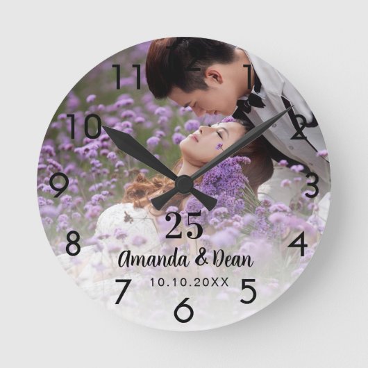 Huwelijksjubileum foto ronde klok (Voorkant)