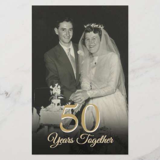 Huwelijksjubileum Foto Uitnodiging Elk Jaar Budget (Voorkant)