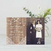 Huwelijksjubileum Foto Uitnodiging voor elk jaar (Staand voorkant)