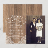 Huwelijksjubileum Foto Uitnodiging voor elk jaar (Voorkant / Achterkant)