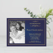 Huwelijksjubileum Foto Uitnodigingen - 40-jarig (Staand voorkant)