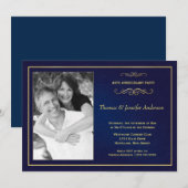 Huwelijksjubileum Foto Uitnodigingen - 40-jarig (Voorkant / Achterkant)