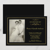 Huwelijksjubileum Foto Uitnodigingen - 50ste (Voorkant / Achterkant)