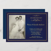 Huwelijksjubileum Foto Uitnodigingen - 60e, 50e (Voorkant / Achterkant)