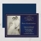 Huwelijksjubileum Foto Uitnodigingen - 60ste, 50st (Voorkant / Achterkant)