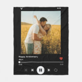 Huwelijksjubileum Fotoalbum Cover | Modern Stijlvo Fleece Deken (Voorkant)