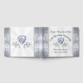 Huwelijksjubileum gastenboek met hartvormige diama (Volledig)