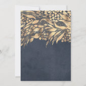 Huwelijksjubileum Goud blad Kaart (Achterkant)