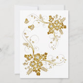 Huwelijksjubileum Goud diamanten bloem wit Kaart (Achterkant)