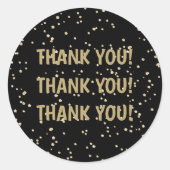 Huwelijksjubileum Gouden Glitters Ronde Sticker (Voorkant)