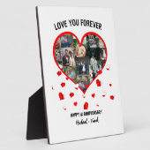 Huwelijksjubileum Hart Foto Collage op maat Fotoplaat (Zijkant)