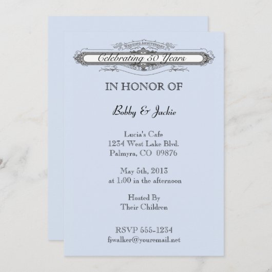 Huwelijksjubileum Kaart (Voorkant / Achterkant)