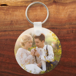 Huwelijksjubileum koppel aandenken foto sleutelhanger