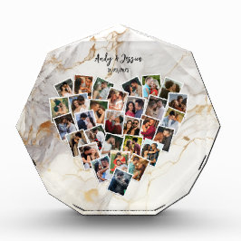 Huwelijksjubileum Koppel Hart Fotocollage Fotoblokken