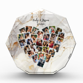 Huwelijksjubileum Koppel Hart Fotocollage Fotoblokken