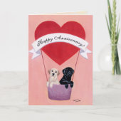 Huwelijksjubileum Labradors Kaart (Voorkant)