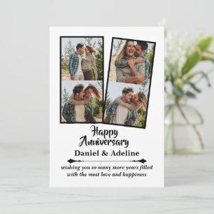 Huwelijksjubileum Liefde 4 Foto Collage Koppel Kaart