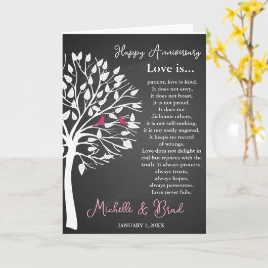 Huwelijksjubileum Liefde is....kaart huwelijkscade Kaart (Gele Bloem)