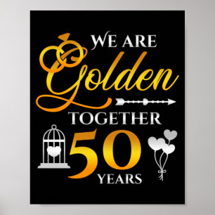 Huwelijksjubileum man 50 jaar samen Goud Poster