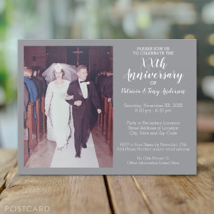 Huwelijksjubileum met antieke fotolijst briefkaart