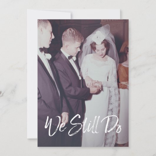 Huwelijksjubileum met foto - We doen het nog steed Kaart (Voorkant)