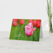 Huwelijksjubileum Met Roze Tulp Kaart (Voorkant)