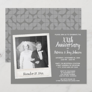 Huwelijksjubileum met vintage foto kaart