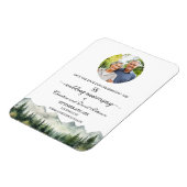 Huwelijksjubileum Mountain Pine 58 Save the Date Magneet (Linkerzijde)