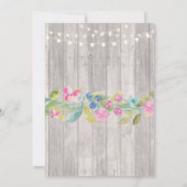 Huwelijksjubileum Rustieke Trouwkaart Uitnodiging (Achterkant)