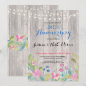 Huwelijksjubileum Rustieke Trouwkaart Uitnodiging (Voorkant / Achterkant)