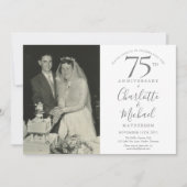 Huwelijksjubileum Script 75 jaar foto Kaart (Voorkant)