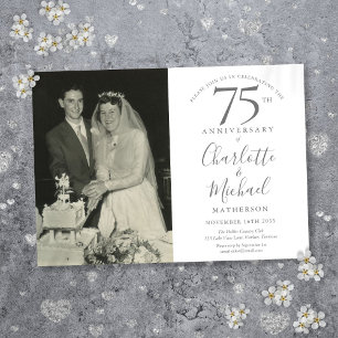 Huwelijksjubileum Script 75 jaar foto Kaart