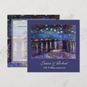 Huwelijksjubileum, Starry Night over the Rhone Kaart (Voorkant / Achterkant)