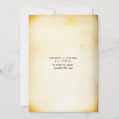 Huwelijksjubileum uitnodiging boom vintage kunst (Achterkant)