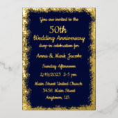 Huwelijksjubileum uitnodiging om langs te komen  (Voorkant)