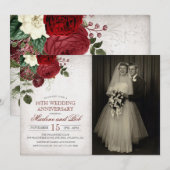 Huwelijksjubileum uitnodiging voor elk jaar (Voorkant / Achterkant)