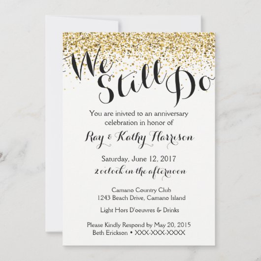 Huwelijksjubileum uitnodiging 'We Doen Het Nog Ste (Voorkant)