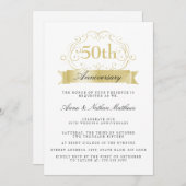 Huwelijksjubileum Uitnodigingen 50ste Verjaardag (Voorkant / Achterkant)