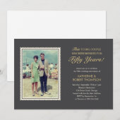 Huwelijksjubileum Uitnodigingen Jong Jong Gekoppel (Voorkant / Achterkant)