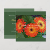 Huwelijksjubileum uitnodigingen met madeliefjes bl (Voorkant / Achterkant)