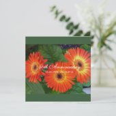 Huwelijksjubileum uitnodigingen met madeliefjes bl (Staand voorkant)