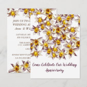 Huwelijksjubileum uitnodigingen van narcissen (Voorkant / Achterkant)