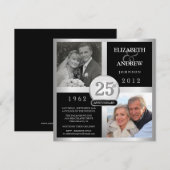 Huwelijksjubileum - Uitnodigingen voor Then & Now- (Voorkant / Achterkant)